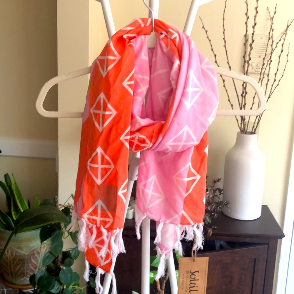 🤍Soleil Coral Pink Scarf or Wrap 🧣 -NWT